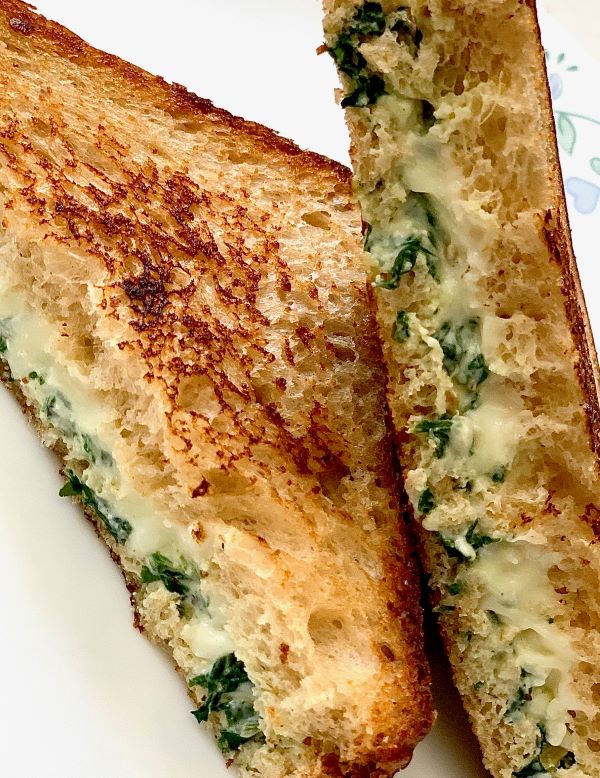 Hung Curd Spinach Cheese Sandwich