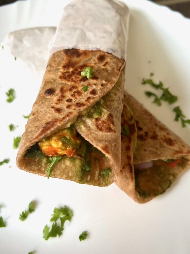 Street Style Healthy Paneer Kathi Roll | Paneer Wrap